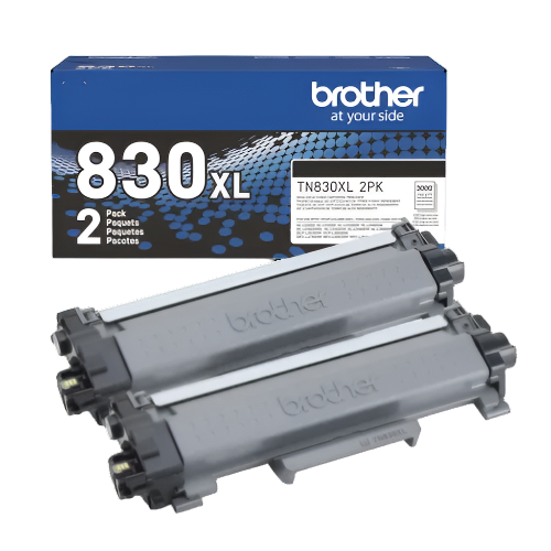 Brother TN830XL2PK Genuine 2PK High-Yield Black Toner Cartridge Multipack