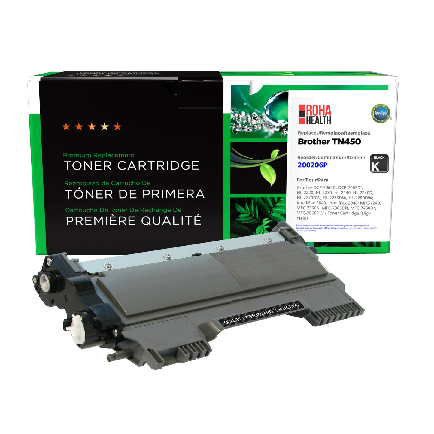 Remanufactured Brother TN450 High-Yield Toner