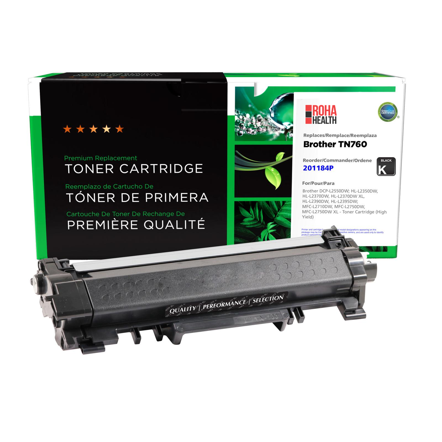 Remanufactured Brother TN760 High-Yield Toner